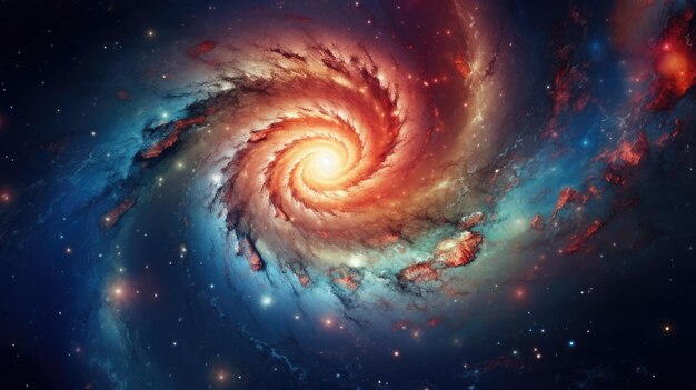 Una galaxia espiral en el espacio