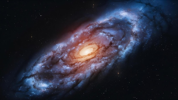 Galáxia espiral incrível espaço profundo beleza do cosmos interminável papel de parede de ficção científica
