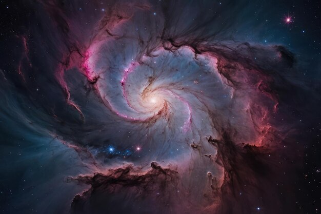 Foto galáxia espiral majestosa no espaço