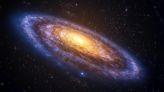 una galaxia espiral multicolor en 25 D