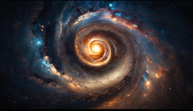 Galáxia espiral no espaço Generative Ai