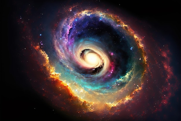 galáxia espiral no espaço