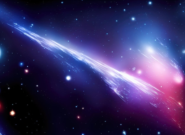 Galaxia estelar abstracta con polvo de estrella brillante y nebulosa
