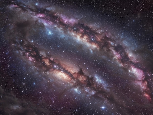 Una galaxia con estrellas en el cielo