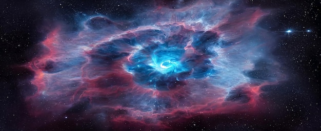 Galaxia con estrellas y polvo espacial en el universo Nebulosa espacial Ilustración 3d