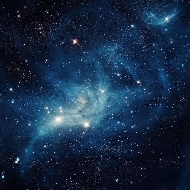 Galaxia con estrellas y polvo interestelar en el universo