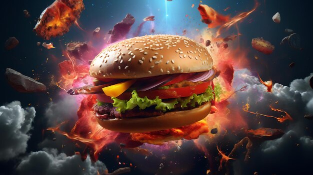 galaxia hamburguesa espacial