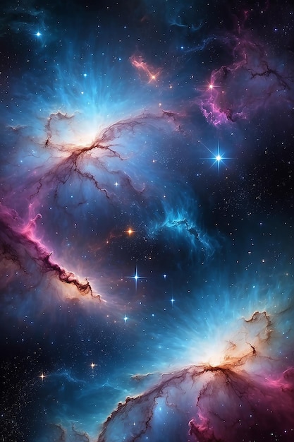 Galaxia y Nebulosa Fondo espacial abstracto Universo sin fin con estrellas y galaxias en el espacio exterior