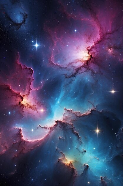 Galaxia y Nebulosa Fondo espacial abstracto Universo sin fin con estrellas y galaxias en el espacio exterior