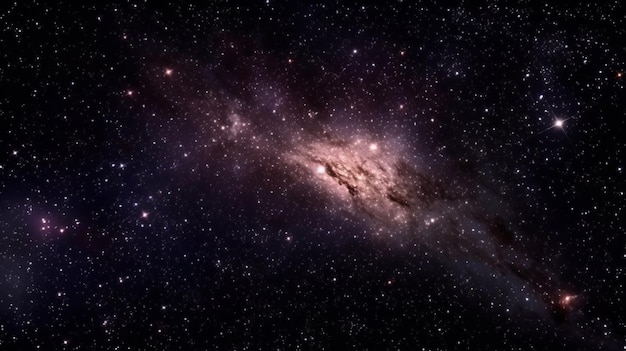 Galaxia de la vía láctea con nebulosa de estrellas y polvo espacial en el universo
