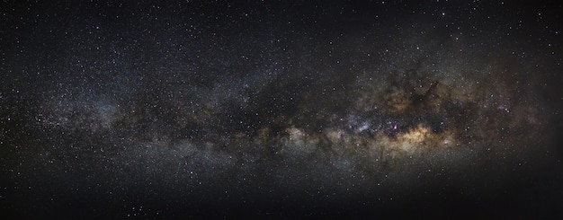 Foto la galaxia de la vía láctea panoramafotografía de larga exposición con grano