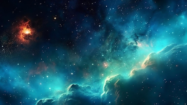 Galaxie-Hintergrund, blaue Galaxie, Galaxie, Sterne, Sternenhimmel, Hintergrund