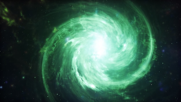 Galaxie im Raum, Schönheit des Universums, Wolke des Sterns, unscharfer Hintergrund, 3D-Illustration