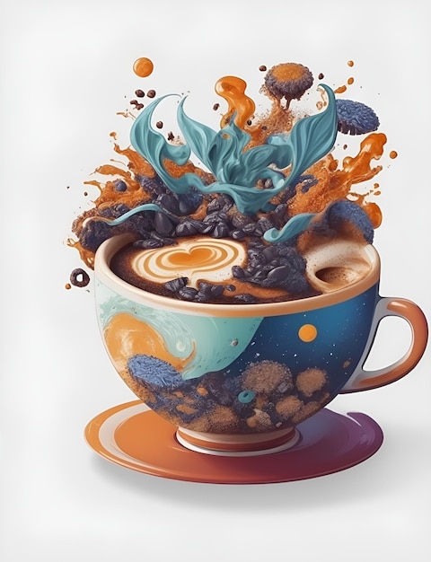 Galaxie in einer Tasse Kaffee