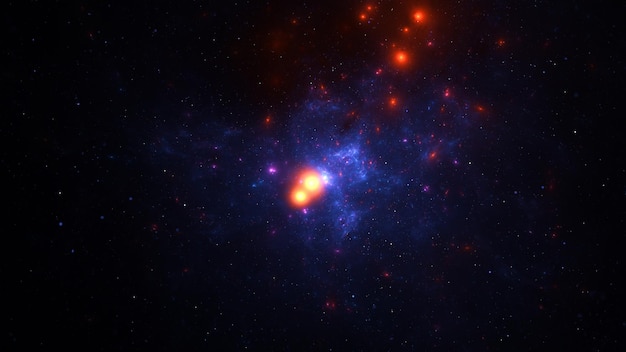Galaxie Weltraum Hintergrund Universum Magie Himmel Nebel Nacht lila Kosmos Kosmische Galaxie Tapete blau sternenklar Farbe Stern Staub Blaue Textur abstrakte Galaxie unendliche Zukunft dunkel tiefes Licht 3D-Render