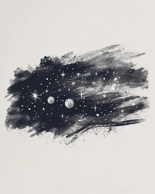 Galaxy Aquarell-Tintenmalerei