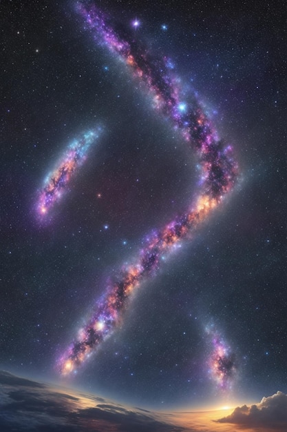 Galaxy Image for Mobile-Hintergrundbild, das Ihren mobilen Bildschirm in der Nacht verschönert