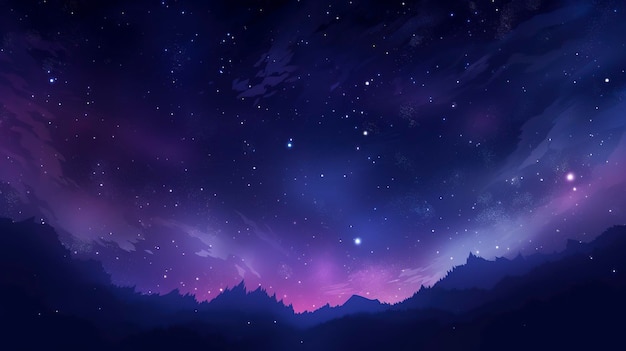 Galaxy Space Wallpaper im Stil von Dunkelviolett und Hellviolett realistische Nutzung von Licht und Farbe Reich gefärbter Himmel realistische Texturen erzeugen ai