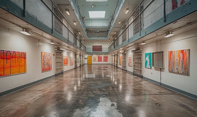 Galería de Arte de la Prisión que muestra obras de arte creadas por reclusos