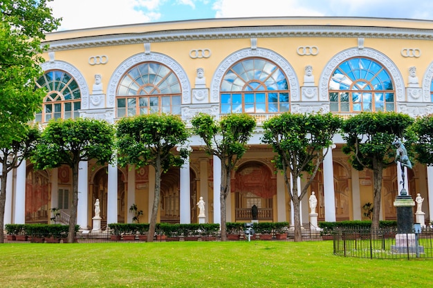 Galeria decorada de Gonzago um conjunto arquitetônico e de afrescos do Palácio de Pavlovsk na Rússia