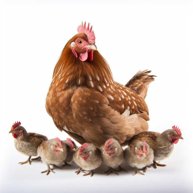 galinha com bebês fofos