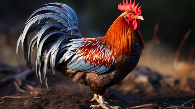 Galinhas em uma fazenda