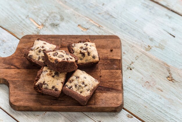 Galleta brownie de chocolate hecha a mano