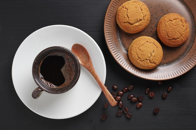 galleta y café