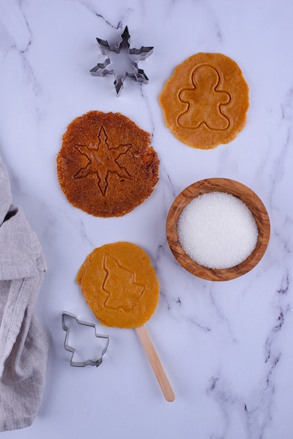 Galleta de caramelo de azúcar dalgona coreana