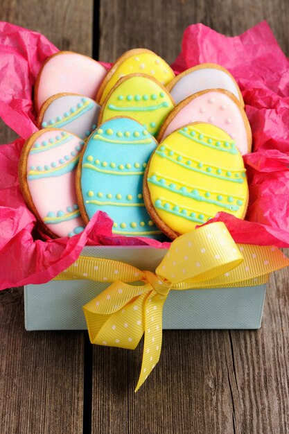 Foto galleta casera de pan de jengibre de pascua