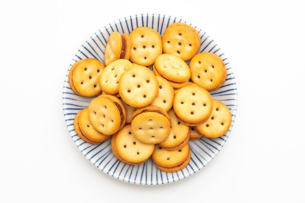 galleta de coco con mermelada de piña