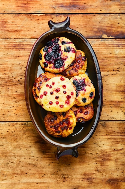 Galleta de galletas caseras con grosellas