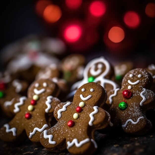 Foto la galleta de navidad del hombre de pan de jengibre