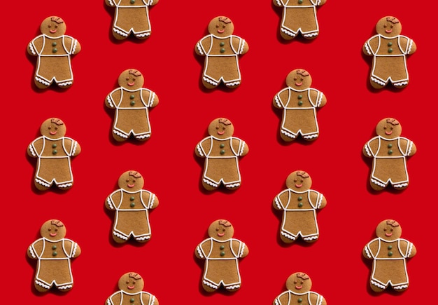 Foto galleta de patrones sin fisuras de fondo creativo rojo