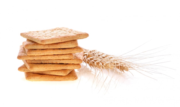 Galletas aisladas en blanco.