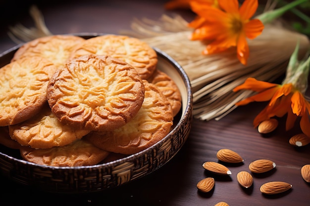 Galletas de almendra y jengibre comida china