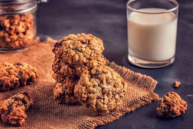 Galletas de avena caseras con arándanos