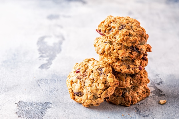 Galletas de avena caseras con arándanos