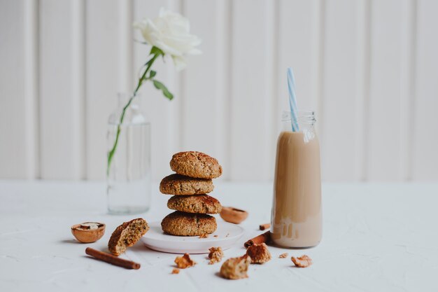 Galletas de avena caseras con nueces