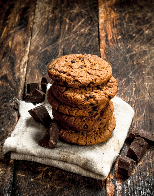 Galletas de avena con chocolate