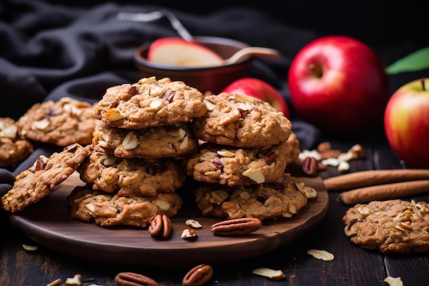 Galletas De Avena Y Manzana Postre Vegano