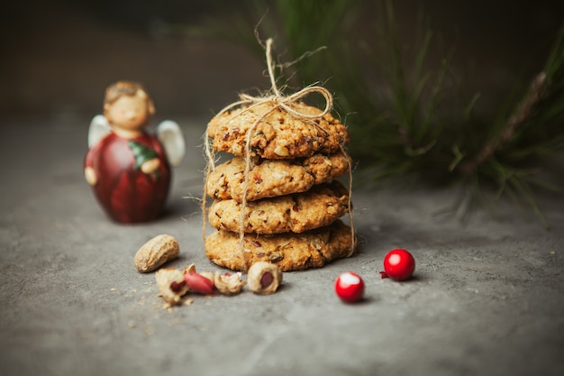 Galletas de avena en nochevieja