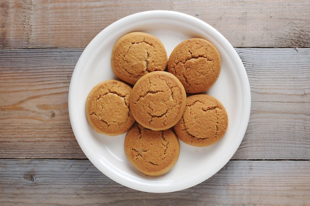 Galletas de avena en un plato