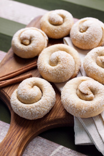 Galletas de azúcar de caracol con canela