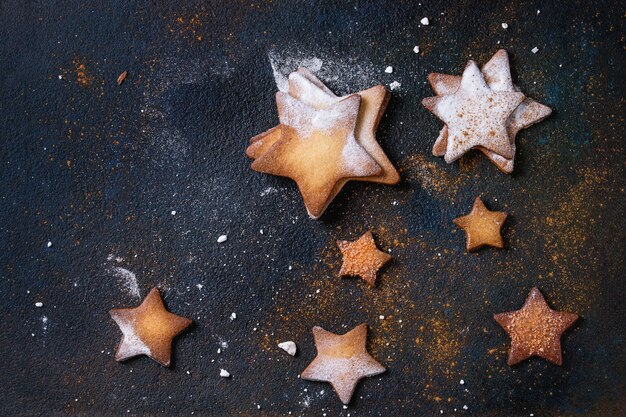 Galletas de azúcar con forma de estrella