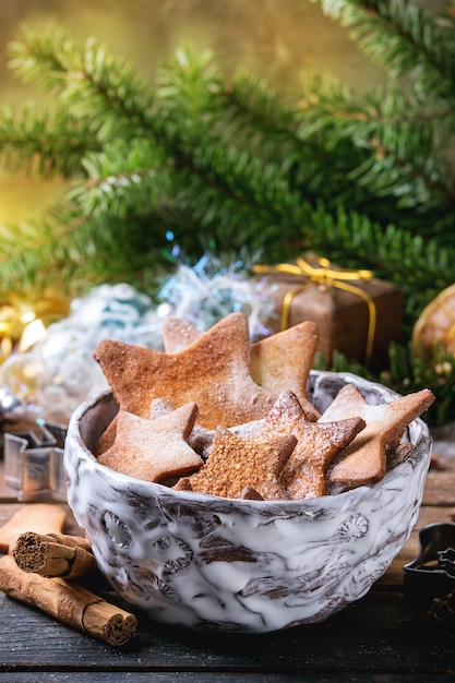 Galletas de azúcar con forma de estrella