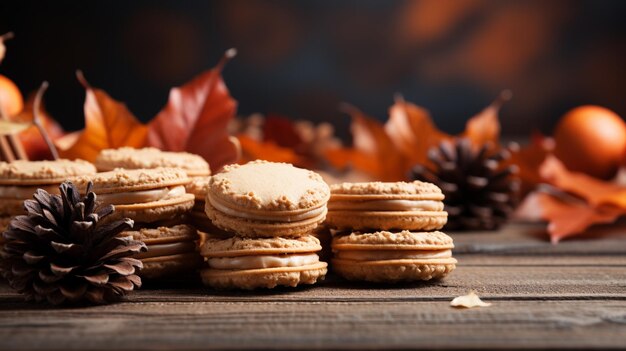 Foto las galletas de bombeo para acción de gracias