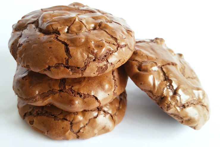 Galletas de brownie de chocolate oscuro