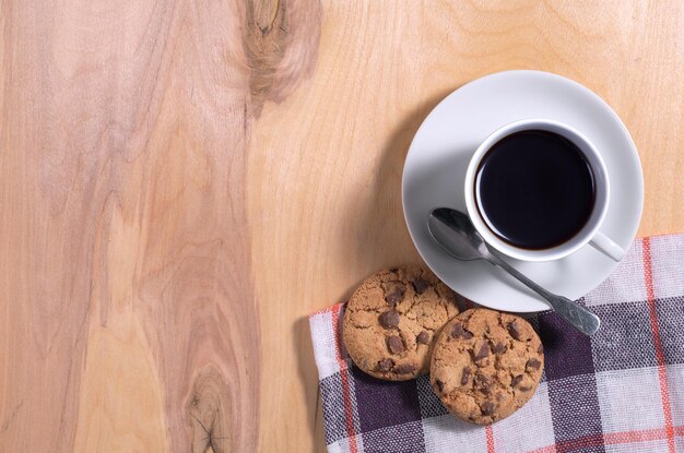 Galletas de café y chispas de chocolate