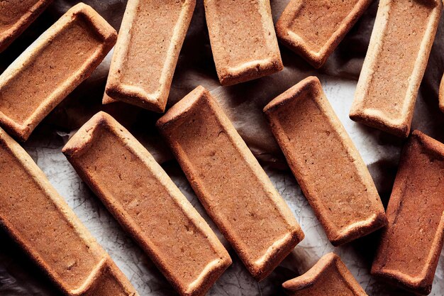 Galletas caseras de arándanos se encuentran en la mesa con barras uniformes